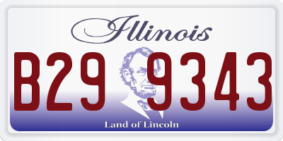 IL license plate B299343