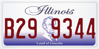 IL license plate B299344