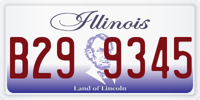 IL license plate B299345