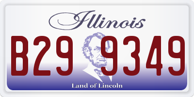 IL license plate B299349