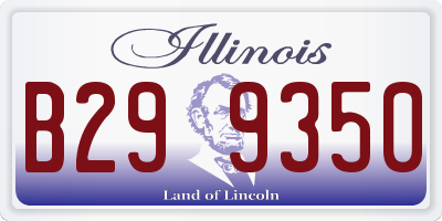 IL license plate B299350