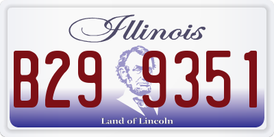 IL license plate B299351
