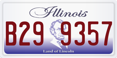 IL license plate B299357