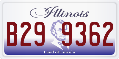 IL license plate B299362