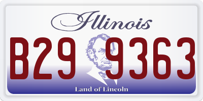 IL license plate B299363