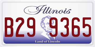 IL license plate B299365