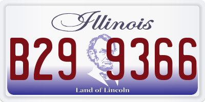 IL license plate B299366