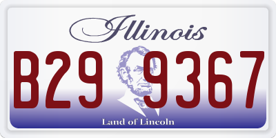 IL license plate B299367