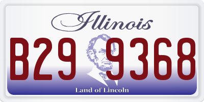 IL license plate B299368