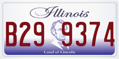 IL license plate B299374