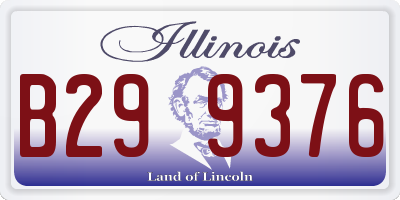 IL license plate B299376