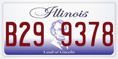 IL license plate B299378