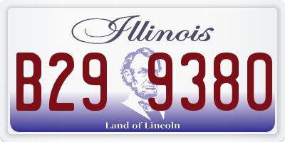 IL license plate B299380