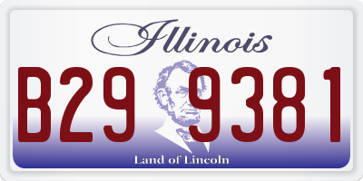 IL license plate B299381
