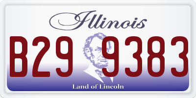 IL license plate B299383