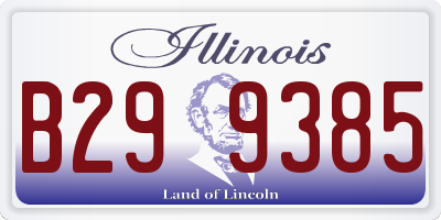 IL license plate B299385