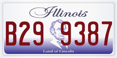 IL license plate B299387