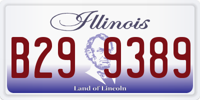 IL license plate B299389