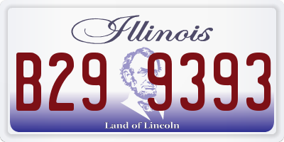IL license plate B299393