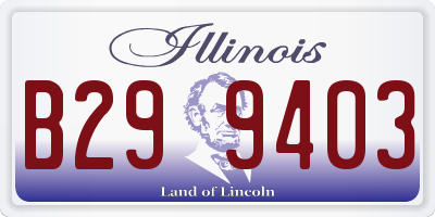 IL license plate B299403
