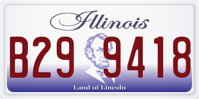 IL license plate B299418