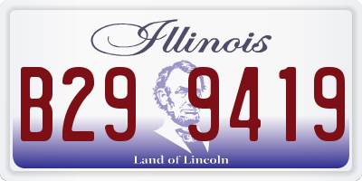 IL license plate B299419