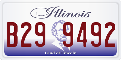 IL license plate B299492