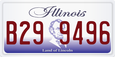 IL license plate B299496