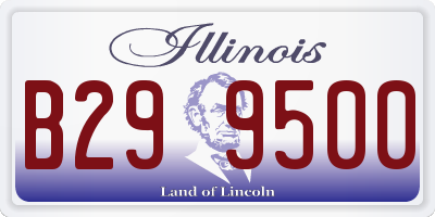 IL license plate B299500