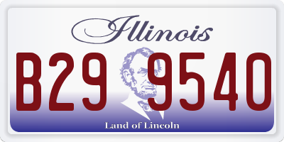 IL license plate B299540