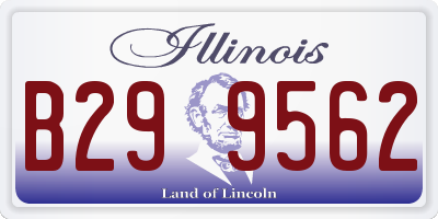 IL license plate B299562