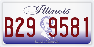 IL license plate B299581