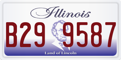 IL license plate B299587