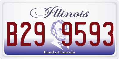 IL license plate B299593