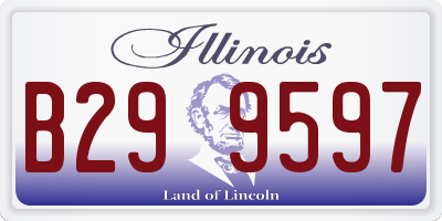 IL license plate B299597