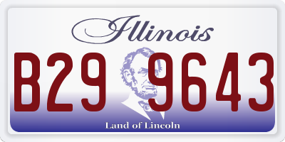IL license plate B299643