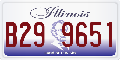 IL license plate B299651