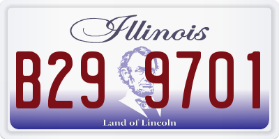 IL license plate B299701