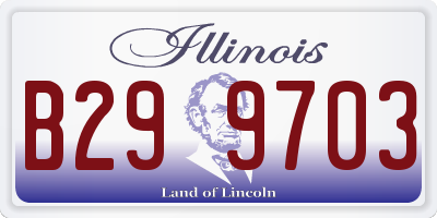 IL license plate B299703