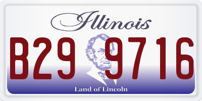IL license plate B299716