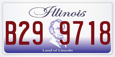 IL license plate B299718