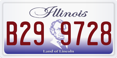 IL license plate B299728