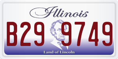 IL license plate B299749