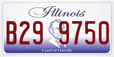 IL license plate B299750