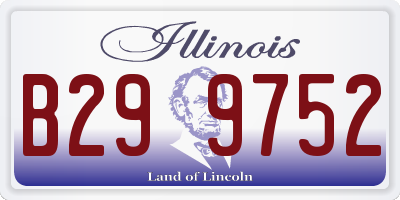 IL license plate B299752