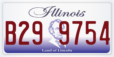 IL license plate B299754