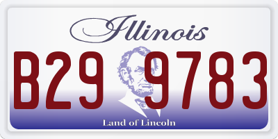 IL license plate B299783