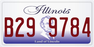 IL license plate B299784