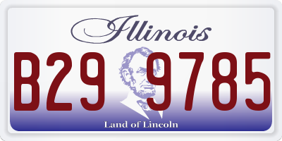 IL license plate B299785
