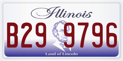IL license plate B299796